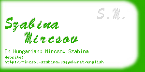 szabina mircsov business card